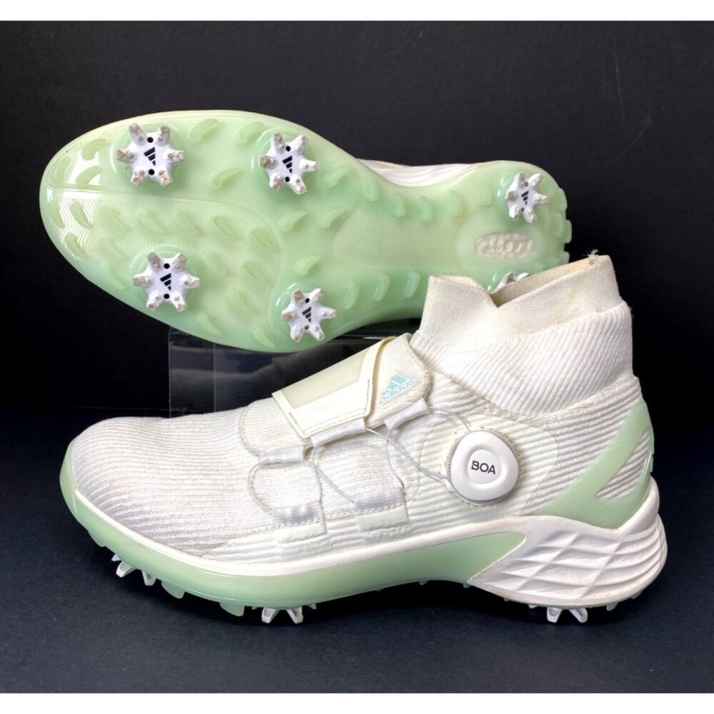 Adidas Women's Zg21 Motion Primegreen Boa Mid Cut Golf Shoes Size 9 Halo Mint